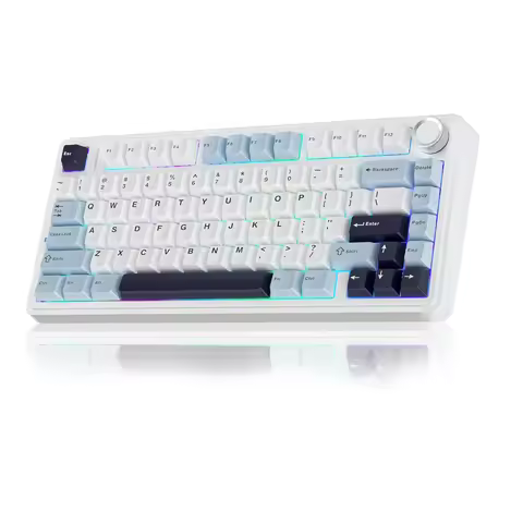 AULA F75 Gaming Mechanical Keyboard RGB Customized 75% Layout Side-engraving Gasket Mounted 80keys P