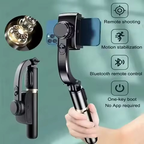 2024 NEW Handheld Mobile Phone Holder Video Gimbal Stabilizer Selfie Stick Foldable Tripod Live Stan