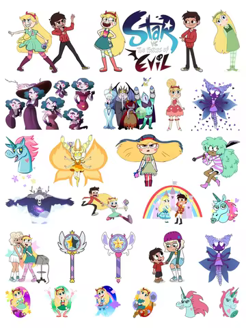 Disney Star vs. the Forces of Evil Iron on patches Clorhing stickers DIY for kids Applique for cloth
