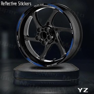 Reflective Motorcycle Accessories Wheel Sticker Rim Stripe Tape Decals Waterproof For Yamaha YZ 125 