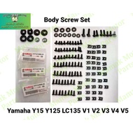 Body Screw Skru Full Set For YAMAHA Y15ZR Ysuku Y15 Y15z Y125 Y125ZR LC135 V1 V2 V3 V4 V5