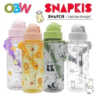 Snapkis Tritan Straw Water Bottle 500ml | Kids Bottle | Baa Baa Sheepz Tritan Bottle