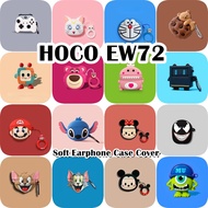 For HOCO EW72 Case Couple Anti-fall Cartoon Soft Silicone Earphone Case Casing NO.1