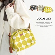 Toleur 帆布波點斜孭袋