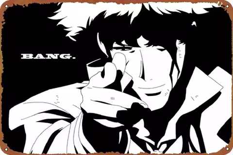 Cowboy Bebop Anime Metal Tin Sign Poster Vintage Art Wall Decor