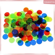 [LzdyqmyfaMY] 100pcs Bingo Chips Plastic Counting Chips Bingo Supplies Counter Mixed Color