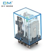 diymore 10pcs Transparent Shell Relay DC 12V 10A Coil Power Relay LY2NJ Small Relay Omron Module DPD