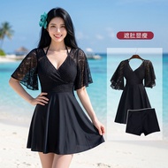 Swimsuit Women's Large Size Fat Covering Meat Split Swimsuit Fat Girl Big Breasts 2026 Seaside Vacat