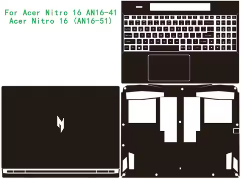 for Acer Nitro 16 AN16-41 AN16-51 SH16-73/SH16-74/SH16-72/SH16-41 PRE-CUT Anti-scratch Vinyl Skin St