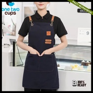 Barista Apron (Navy Blue) Barista Apron Cooking Apron Waterproof Apron/ Kitchen Cooking Apron/
