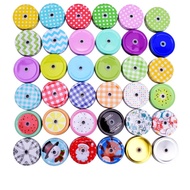 Color Perforated Tinplate Mason Jar Lids With Straw Hole Drinking Glass Cover Kids Adult Parties Dri