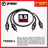 TRANS TRRM-0.5M Length RCA Interconnect Cable For Car Audio or Home Audio. [RION MARKETING]
