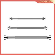 [Lovoski2] Telescopic Clothing Rod Adjustable Heavy Duty Stainless Steel Extendable Wardrobe Drill Shower Curtain Rod Closet Rod