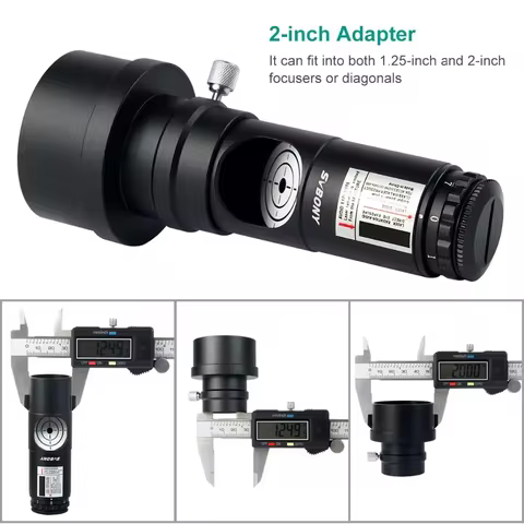 SVBONY 1.25" Telescope Collimator 2" Adapter Newtonian Reflector Telescope for Astrophotography 7 Br
