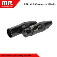 【MPRO】OHVL Male & Female 3 Pin XLR Connector XLR Jack (Black)