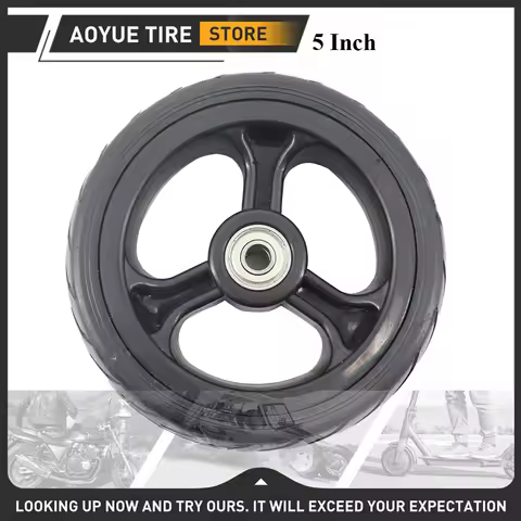 5 Inch 5x1.5 Durable Rear Wheel Scooter Solid Tyre For Electric Scooter Solid Tire Whole Wheel With