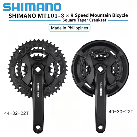 Shimano ALIVIO FC-MT101 3x9 Speed MTB Crankset 170mm Triple Chainring 40-30-22T 42-32-22T