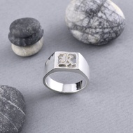 英文字母印章戒指 925純銀 Men's jewelry 男戒 客製化