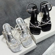 7Cm Sparkling Rhinestone Strap High Heels Embellish Super Beautiful Feet
