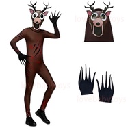 99 Nights in The Forest Deer Costume Boys Men 99 Nights Deer Monster Horror Game Outfit for Kids Adu