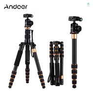 Andoer Portable 5-Section Adjustable Camera Camcorder Video Tripod Detachable Monopod Aluminum Alloy Material with Ball Head Carrying Bag Compatible with    Panasonic