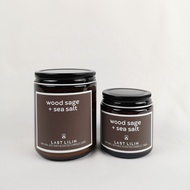 LAST LILIN [No.11] Wood Sage + Sea Salt Soy Wax Scented Candle (100g/220g in amber glass jar)