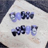 NAILBOX DESIGN PURPLE MIX BLACK - A329
