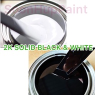 2K SOLID BLACK / WHITE AUTOMOTIVE 2K CAR PAINT / CAT KERETA / CAT 2K