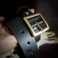 Thắt lưng nam bảng 3.4cm Bm9 Da bò nguyên miếng tặng đinh đục Khoá đồng nguyên chất