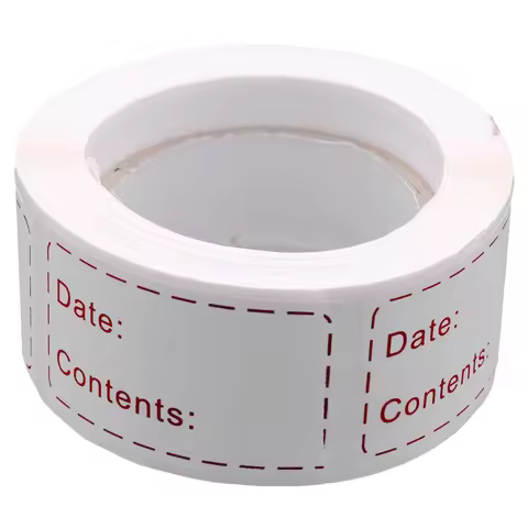 600Pcs Removable Freezer Labels 1 X 3 Inch Food Storage Stickers, Refrigerator Freezer Paper Label E