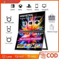 HGFRTEE 18.5 inch Portable Monitor Horizontal Dual Screen Monitor For Xbox / PS4 / Switch / PC