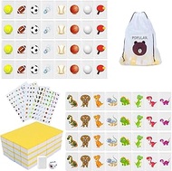 SENLINLIN Mahjong Game Large Stones 65 Blocks 30 mm Mahjong Seaside Escape Game with DIY Stickers fo