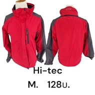 Red Long Flat Clothing Jacket With Black Stripes Hi-tec