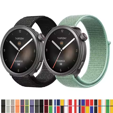 22mm Nylon Loop Strap for Amazfit Balance Smartwatch Replacment Bracelet Sport Watchband Correa for 