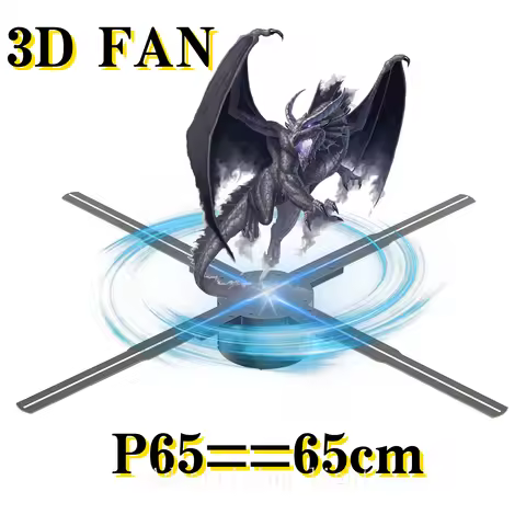 65/42CM 3D Hologram Projector Fan Advertising Display Logo Light Led Sign Holographic Lamp Projector