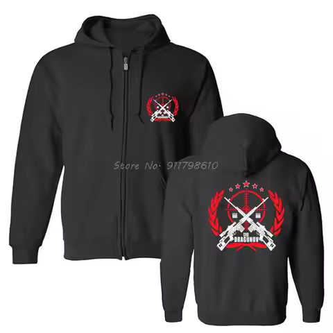 New Svd Dragunov Russian Sniper Rifle Print hoodie Fashion Casual Men Hooded Fleece Hoodies Sweatshi