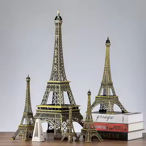 Paris Eiffel Tower Metal Crafts Home Decoration Accessories Figurine Statue Model Souvenir Gift Desk