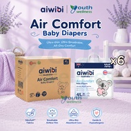 [Double Carton] Aiwibi Air Comfort Baby Diaper Tape / Pants (6 Packs)