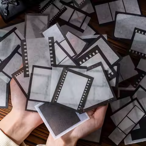 100 pcs Vintage photographic film Sticker Adhesive paper Sticker Decorative Scrapbooking Diary Album