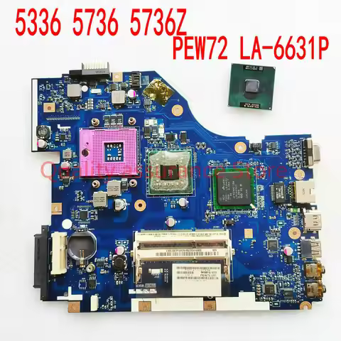 PEW72 LA-6631P For Acer 5736Z 5736 5336 NOTEBOOK LA-6631P Mainboard LA-663 MBRDD02001 MBR4G02001 GM4