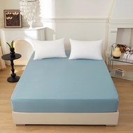 1pc Cadar Dipasang Warna Pepejal Untuk Bilik Tidur 100% poliester Jalur Elastik Di Sekitar Cadar Dip