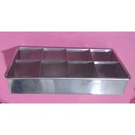 Brownie cake pan, 20x10 divider pan, 8 compartments