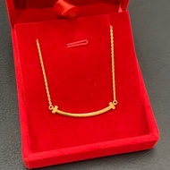 Emas 916 Tiffany smile necklace