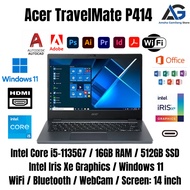Acer TravelMate P414 Laptop Intel i5 11th Gen 14” FHD, 8GB RAM 512GB SSD Win 11 - 1 Year Warranty