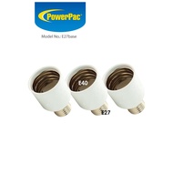 PowerPac x 3pcs LED Bulb E40 to E27 Base Adapter Universal Light Converter Lamp Socket Holder (E27base)
