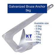 Bruce Anchor Galvanized 5kg (Sauh Bajak) Sauh Bot Boat