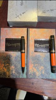 絕版正品 極具收藏價值 萬寶龍  MONTBLANC 1992 文學家 Hemingway 海明威 18k金鋼筆/圓珠筆Montblanc Writers Edition Ernest Hemingw