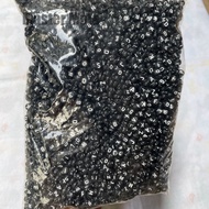 6mm flat round black and white alphabet letter mote 1 pound