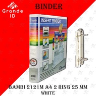 Bambi 2121M A4 BINDER 2 RING 25MM INSERT RING BINDER