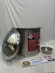 (ด่วนพิเศษ)Zebra หม้อก๋วยเตี๋ยว Chef ขนาด 45 ซม. 3 ช่องโค้ง ตราหัวม้าลาย (1 ใบ) แถมชามผสม18cm.(พระอา